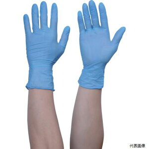【スタンプラリー】トラスコ TGNN10BL10P TRUSCO まとめ買い 使い捨てニトリル手袋TGワーク 0.10 粉無青L 100枚 10箱