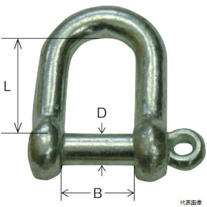 スリーエッチ NS6 HHH ネジシャックル電気メッキ6mm