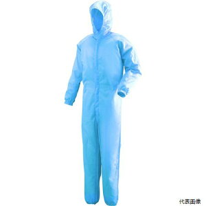 【スタンプラリー】ミドリ安全C1351B-Mフード一体型クリーンウェアブルーM