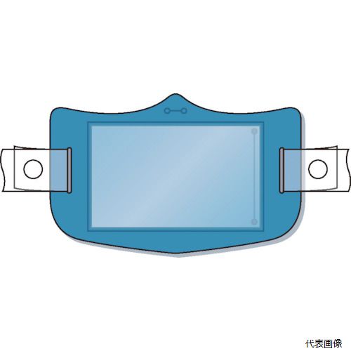 つくし e帽章 透明ポケット付き 青 ヘルメット用樹脂バンド付 (WE-125H) 安全用品