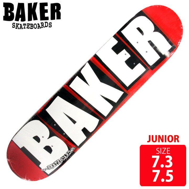 楽天市場】BAKER ベイカー ジュニア デッキ LOGO WHITE MINI 7.3-7.5  
