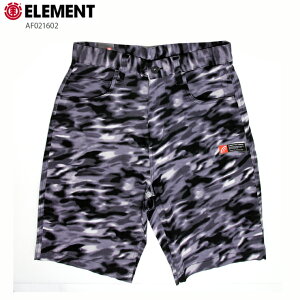 ELEMENTエレメントメンズハーフパンツAF021602BLKウォークショーツストレッチ短パン
