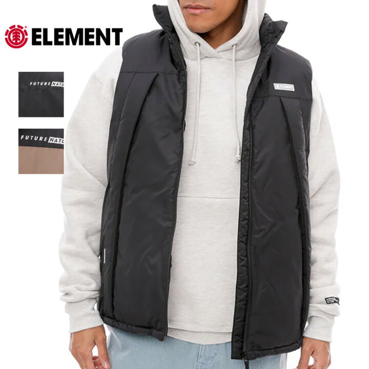 楽天市場】ELEMENT エレメント メンズ ベスト ジレ フロントジップ 