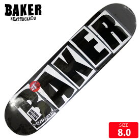 スケボー デッキ ベイカー BAKER BLAND LOGO BLK/WHT DECK 8.0スケートボード