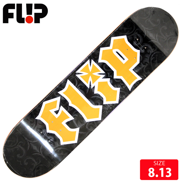 FLIP オフィシャル スケートボード スケボー デッキ フリップ GOTHIC GOLD DECK 8.13 SKATEBOARD 【特別セール品】