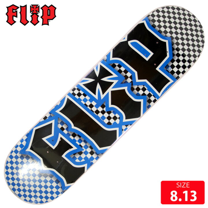 楽天市場 スケボー デッキ フリップ Flip First Time Blue Deck 8 13 スケートボード デッキテープ付 クエストン Questons クエストン