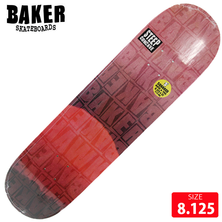 ベイカー オフィシャルデッキ ベイカースケボー デッキ BAKER 最大12%OFFクーポン HAWK PILE B2 売却 DECK ベーカー RED 8.125 スケートボード