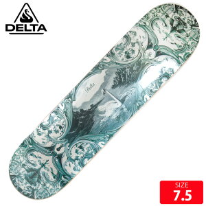 �f���^ �X�P�[�g�{�[�h �f�b�L DELTA Dishes Green DECK SIZE 7.5 SKATEBOARD 26SS