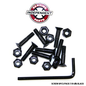 �X�P�{�[ �X�P�[�g�{�[�h �r�X INDEPENDENT SCREW 8PCS/PACK 7/8 6�p BLACK �X�N�����[