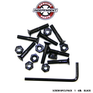�X�P�{�[ �X�P�[�g�{�[�h �r�X INDEPENDENT SCREW 8PCS/PACK 1 6�p BLACK �X�N�����[