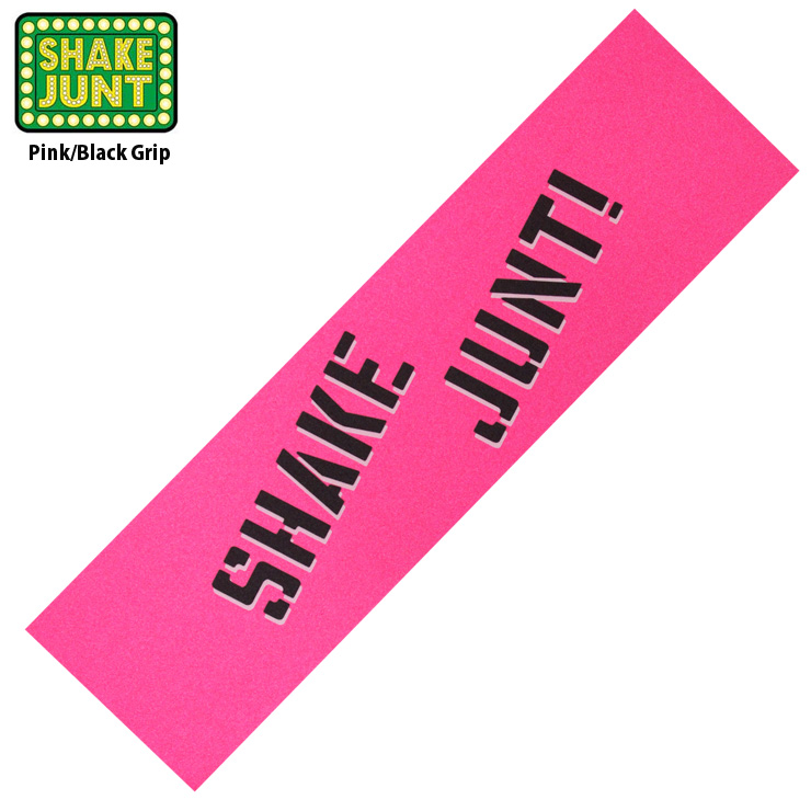 今人気急上昇中のデッキテープ SHAKE JUNT シェイクジャント GRIP TAPE Pink/Black Grip デッキテープ DECKGRIP デッキグリップ すべり止め【クエストン】