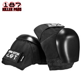 187 KILLER メンズプロテクター PRO KNEE PADS BLACK/BLACK 防具 スケートボード ジュニアサイズが追加【クエストン】