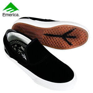 GJ V[Y EMERICA WINO G6 SLIP ON BLK/WHT/WHT XP{[ C Xj[J[ XPV[ 24FW