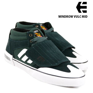 ETNIES Ggj[Y XP{[ V[Y C Xj[J[ XPV[ WINDROW VULC MID GREEN/WHITE