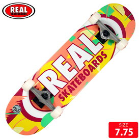 スケボー メンズ レディース コンプリート リアル REAL COMPLETE OUTRUN OVAL MD DECK 7.75 完成品 スケートボード SKATEBOARD 22SM