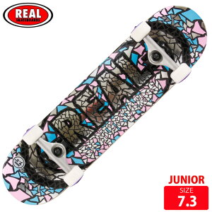 �X�P�{�[ �W���j�A �R���v���[�g ���A�� REAL COMPLETE MOSAIC OVAL FOIL SIZE 7.3 �����i �X�P�[�g�{�[�h SKATEBOARD 25FW
