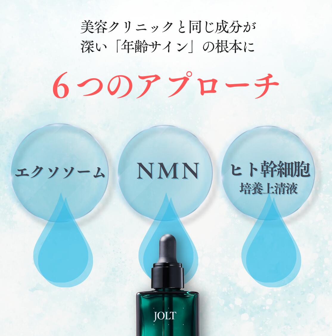 JOLTプレミアムオールインワンセラム美容液エクソソームNMNヒト幹細胞培養液ビタミンCプラセンタシミシワ肌荒れ保湿乾燥男性用メンズ化粧水幹細胞コスメ美容液クリームジェルスキンケア30ml