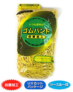 1袋あたり680円（税別） 輪ゴム ＃18 黄色 500ｇ×40袋(１カートン20ｋｇ)