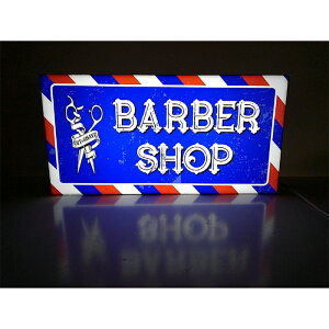 【LED2wayデザインライト】バーバー BARBER 理容室 床屋 散髪屋 サロン WELCOME OPEN 看板 インテリア 雑貨 置物◆Sサイズ-8◆