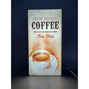 【LEDデザインライト】COFFEE コーヒー コーヒーショップ カフェ 喫茶店 フード コーヒーカップ BREAK TIME ブレークタイム WELCOME 看板 インテリア 雑貨 置物◆Lサイズ-3◆