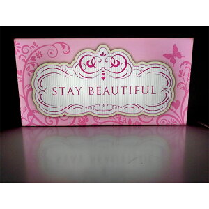 【LEDデザインライト】STAY BEAUTIFUL 美容室 美容 エステ エステサロン ビューティフル OPEN WELCOME 看板 インテリア 雑貨 置物◆Lサイズ-1◆