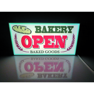 【LEDデザインライト】BAKERY SHOP パン屋 パンショップ ベーカリーショップ ベーカリー パン フード フード店 WELCOME OPEN 看板 インテリア 雑貨 置物◆Lサイズ-5◆