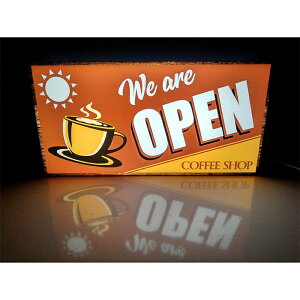 【LEDデザインライト】COFFEE コーヒー コーヒーショップ カフェ 喫茶店 フード コーヒーカップ BREAK TIME ブレークタイム WELCOME OPEN 看板 インテリア 雑貨 置物◆Lサイズ-5◆