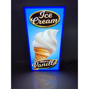 【LEDデザインライト】ICE CREAM ICE CREAM SHOP アイス アイスクリーム アイスクリーム店 アイス店 アイス屋 洋菓子店 スイーツ店 スイーツ デザート お菓子 OPEN WELCOME 看板 インテリア 雑貨 置物◆L