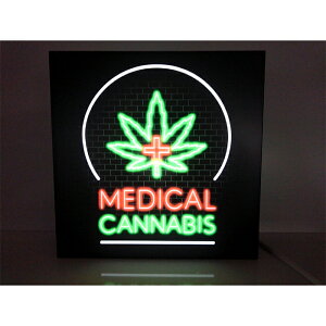 【LED2wayデザインライト】MEDICAL CANNABIS カンナビス アメリカン雑貨 VAPE SHOP タバコ 電子タバコ 葉っぱ ネオン ネオン風 看板 インテリア 雑貨 置物◆250サイズ-1◆