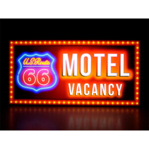【LED2wayデザインライト】ROUTE US66 ルート66 MOTEL モーテル CALIFORNIA カルフォルニア USA アメリカン アメリカン雑貨 OPEN CLOSED ネオン風 看板 インテリア 雑貨 置物◆Sサイズ◆