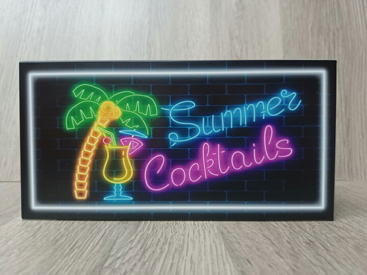 カクテル カクテルパーティー ネオン風 Ledコードレス電池式電飾看板sサイズ Sale Off