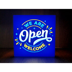【LED2wayデザインライト】 OPEN WELCOME アメリカン雑貨 ネオン ネオン風 バー カフェ 飲食店 店舗 看板 インテリア 雑貨 置物◆250サイズ-8◆