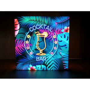 【LED2wayデザインライト】カクテル カクテルバー バー ライブバー 飲食店 カクテルグラス アメリカン雑貨 WELCOME OPEN ネオン風 看板 インテリア 雑貨 置物◆250サイズ-2◆