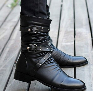 カジュアル バイクブーツ エンジニア ライダース カジュアルブーツ エンジニアブーツ メンズ ロック ブーツ サイドジップ スタッズ ブーツ/ブーツ ウエスタンブーツ ウエスタン リングブー