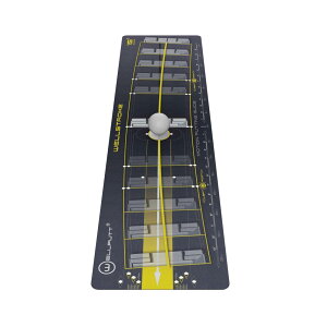 WELLSTROKE �E�F���X�g���[�N �p�^�[������� �X�g���[�N�e���v���[�g WELLPUTT �X�E�B���O�A�[�N15�x �t�����X�� ���{���K���ʕi �u���b�N/�C�G���[ 81 x 20 cm