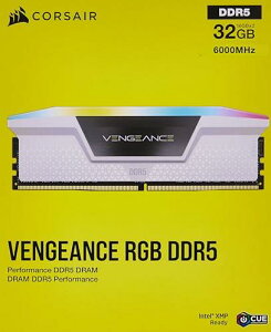 CORSAIR DDR5-6000MHz fXNgbvPCp VENGEANCE RGB DDR5V[Y (PC5-48000) Intel XMP Lbg 32GB zCg [16GB×2] CMH32GX5M2E6000C36W