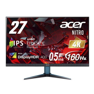 Acer Q[~Oj^[ Nitro 27C` IPS  4K UHD 160Hz 0.5ms HDMI 2.1 DisplayPort Xs[J[ wbhz[q PC PS5 Xbox X|S VESA}EgΉ VG272KV3bmiipx