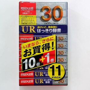maxell ���y�p �J�Z�b�g�e�[�v �m�[�}���|�W�V���� 30�� 10P+1P(11�{) UR-30L 10P+1