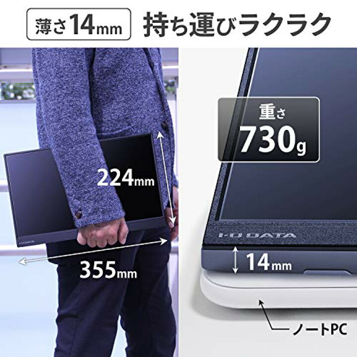 楽天市場】アイ・オー・データ IODATA モバイルモニター 15.6インチ 