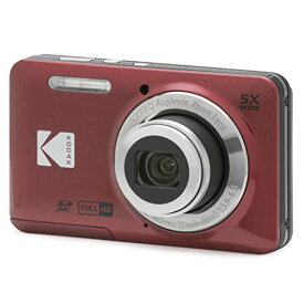 KODAK (コダック) PIXPRO 使いやすい ズーム FZ55-RD 16MP デジタルカメラ 光学5倍ズーム 広角 28mm 2.7インチ液晶画面 (レッド)