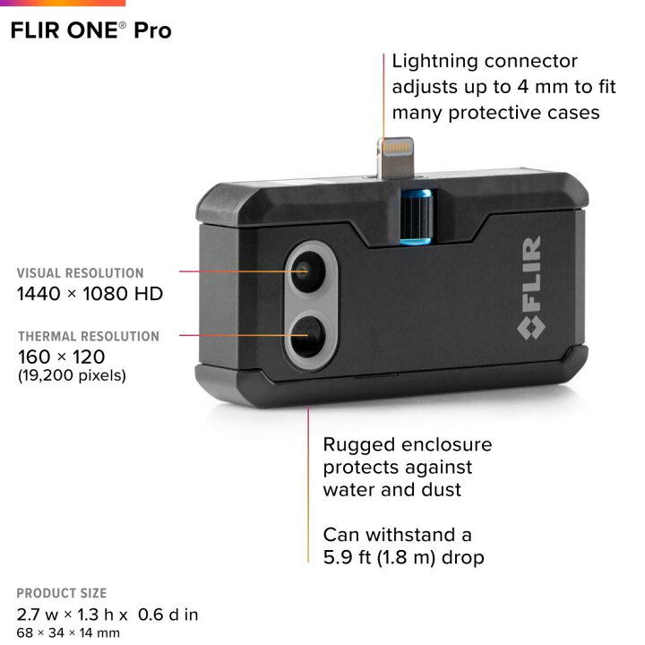 楽天市場】FLIR ONE Pro - iOS スマートフォン向け サーマル 