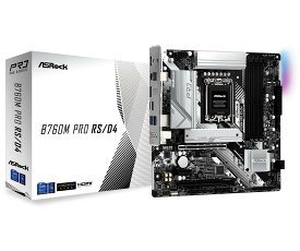 ASRock マザーボード B760M Pro RS/D4 Intel 第12世代 ・ 13世代 CPU ( LGA1700 )対応 B760チップセット DDR4 Micro ATX マザーボード