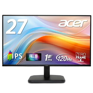 Acer j^[ 27C` tHD  120Hz 1ms(VRB) sRGB 99% AdaptiveSync HDMI 1.4 ~jD-Sub 15s Xs[J[EwbhtH[q񓋍 VESA}EgΉ [t[fUC EK271Gbi