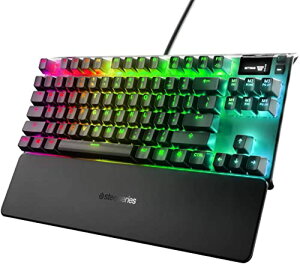 SteelSeries �Q�[�~���O�L�[�{�[�h �e���L�[���X �L�� �p��z�� OmniPoint�X�C�b�` �L�@EL�f�B�X�v���C���� Apex Pro TKL US 64734 �u���b�N