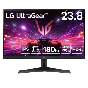 LG Q[~Oj^[ UltraGear 24GS60F-B 23.8C`/PCQ[AƒpQ[/tHD(1920×1080) /A`OA/180Hz/IPS 1msiGTGj/FreeSync? eNmW[/G-Sync Compatible/HDR10/DisplayPort/HDMI/`gΉ/