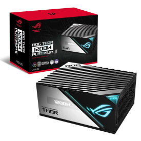 ASUS Lambda A++ 認定 電源ユニット ROG-THOR-1200P2-GAMING シリーズ史上最も静かな電源 Aura Sync対応 black