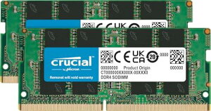 Crucial m[gPCp݃ 64GB (32GBx2) DDR4 3200MT/s(PC4-25600) CL22 SODIMM 260pin CT2K32G4SFD832A