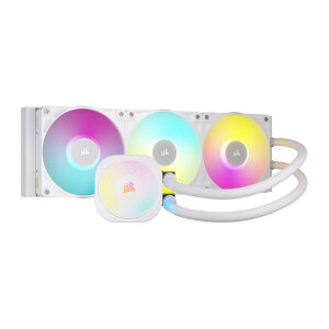 CORSAIR iCUE LINK TITAN 360 RX RGB 水冷式 CPU クーラー ? RX120 RGB ファン搭載 ? IntelR LGA 1851/1700, AMDR AM5/AM4 対応 ? iCUE LINK システムハブ同梱 ホワイト CW-9061021-WW