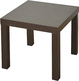 [山善] ローテーブル 頑丈だけど軽量 幅45×奥行45×高さ37cm センターテーブル コーヒーテーブル 組立品 ダークブラウン ET-4545(DBR)S*