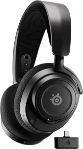 SteelSeries ワイヤレス ゲーミングヘッドセット ヘッドホン 軽量 ボイスチャット可能 ゲームとスマホを同時接続 Arctis Nova 7 無線 密閉型 Switch PC PS5 PS4 対応 AIノイズキャンセリング 空間オーデ